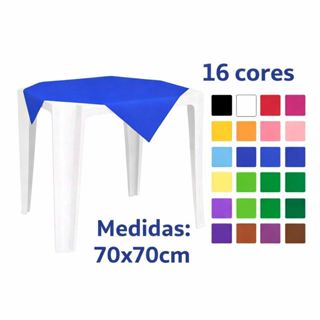 kit 10 toalhas de mesa festa TNT 70x70 cobre mancha cores vivas em Oferta na Shopee