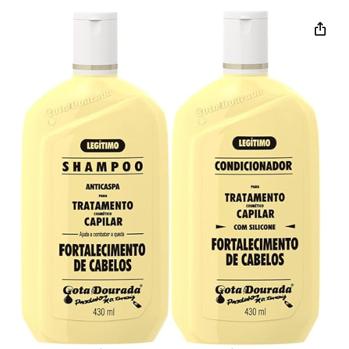 Gota Dourada - Kit de Shampoo 430ml + Condiconador 430ml - Fortalecimento de Cabelos
