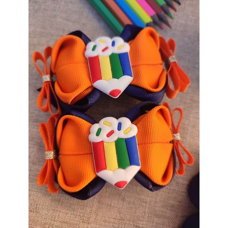 parzinho de laço escolar/ laço escolar/ laço escolar azul marinho com  azul bebê/ laço verde com branco/ em Oferta na Shopee