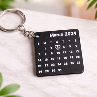 Chaveiro Calendário Personalizado com Data Especial | Impressão 3D | Presente Romântico
