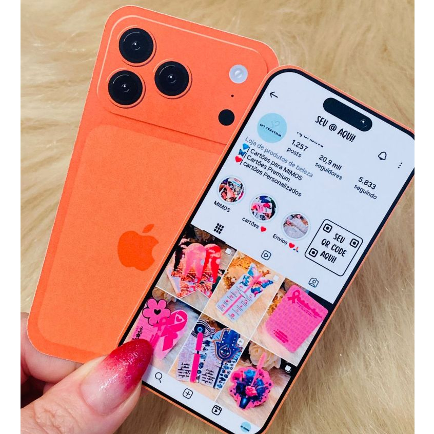 Cartões Iphone com Feed do Seu Instagram - Personalizado em Oferta na Shopee