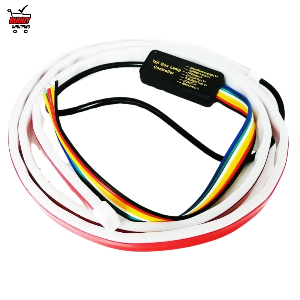 Fita Led Porta Malas Automotiva RGB Sequencial 4 Cores 1.2m 1.5m Universal 12V Freio Seta Ré Top em Oferta na Shopee