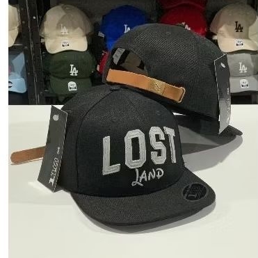 boné cap Lost Land rip rop/ edição especial Premium/fitão corine/ bordado aba reta unissex, academia, casual