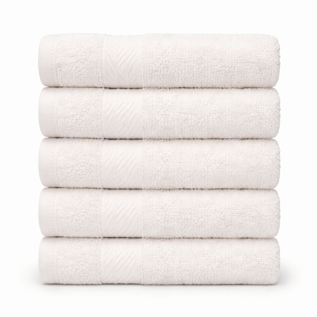 Kit 5 Toalha de Rosto para Salão Profissional Grande 45x75 cm Grossa 100% Algodão Hotel Pousada