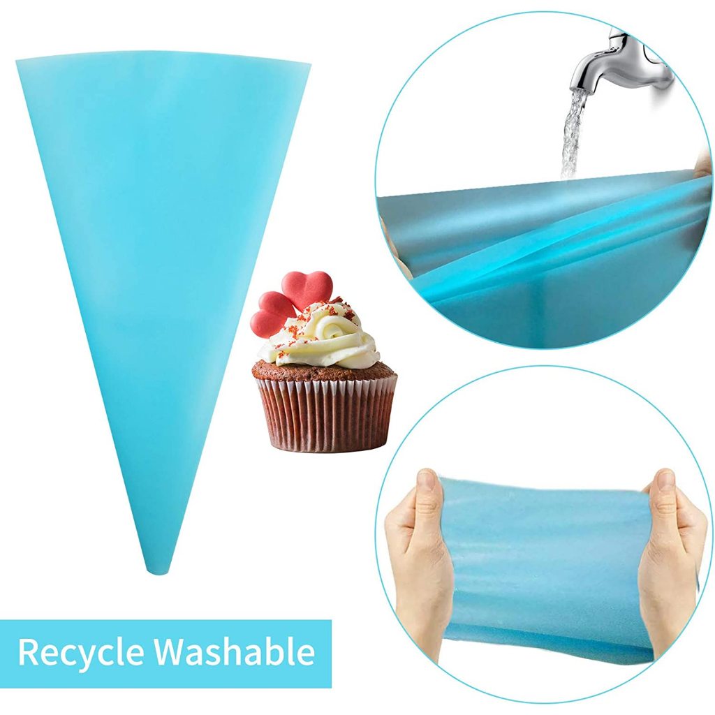 24 PÇS Conjunto de Saco de Confeiteira de Silicone com Bico para Decoração com Creme / Confeitaria / Açúcar