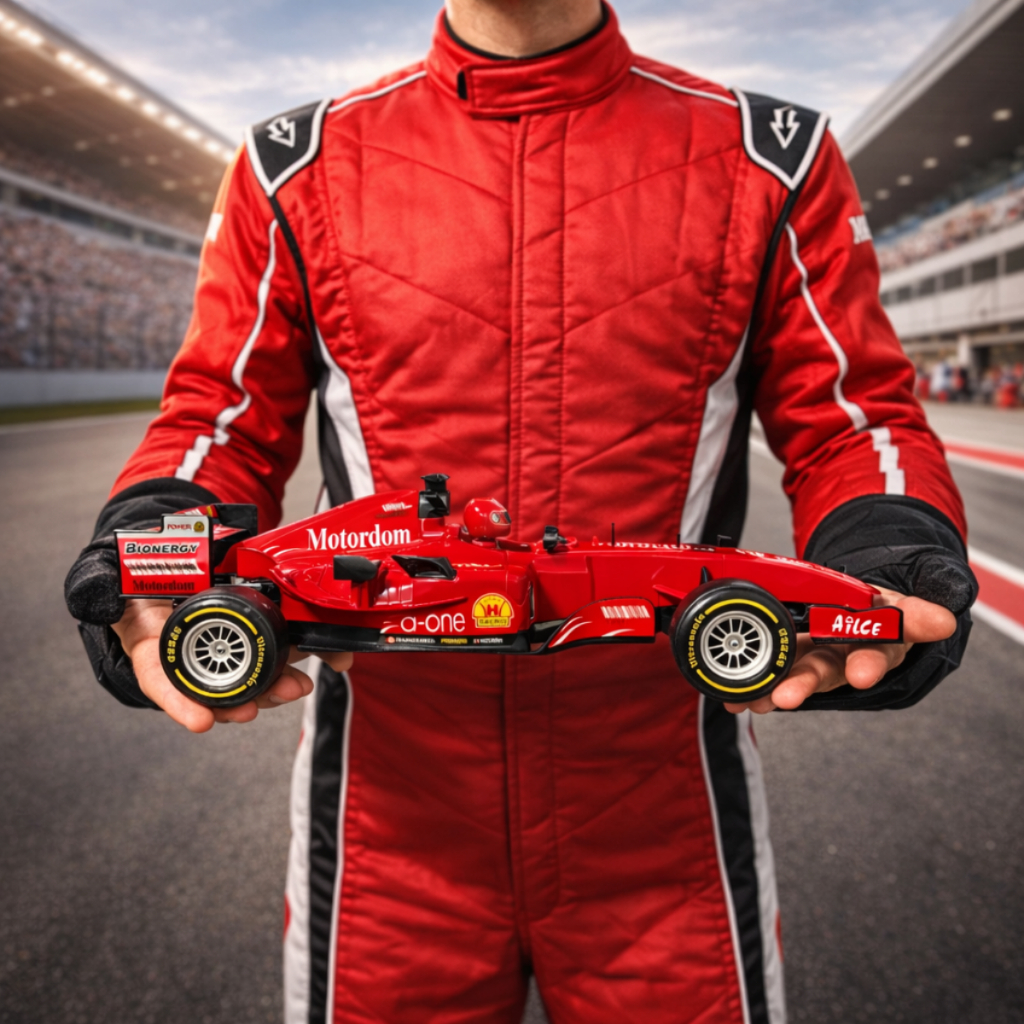 Carro F1 Fricção Ferrari Super Racing 1:10 Gigante Vermelho com Som e Luz Brinquedo Infantil Corrida Esportivo