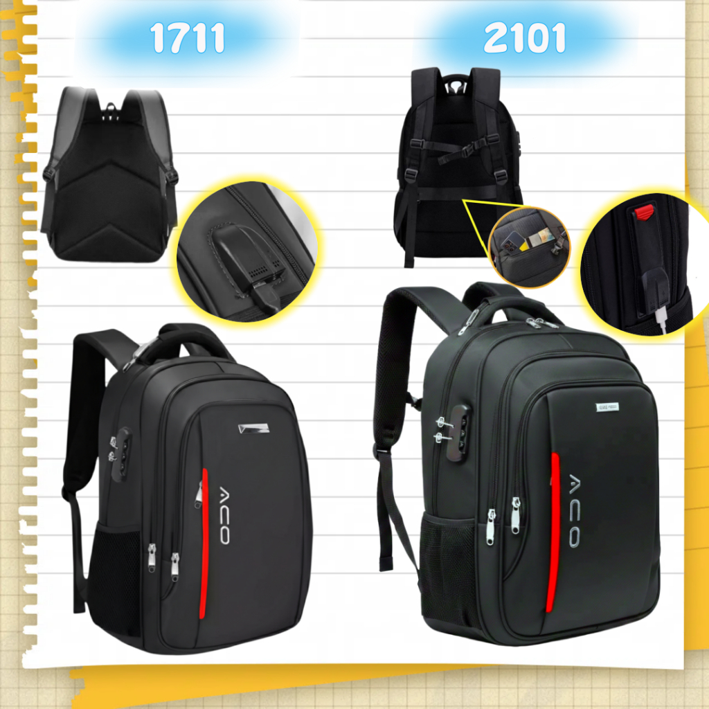 2026 Nova Mochila Notebook Unissex Resistente Reforçada - ACO em Oferta na Shopee