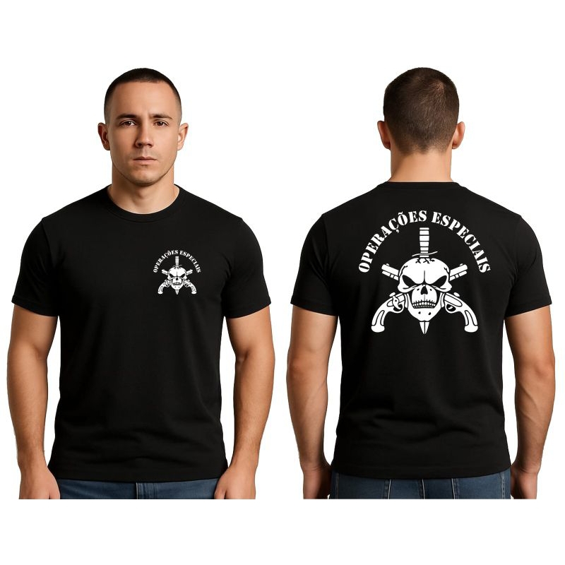 Camiseta Dry Fit Operações Especiais Caveira Camisa Masculina Segurança Militar Cac em Oferta na Shopee