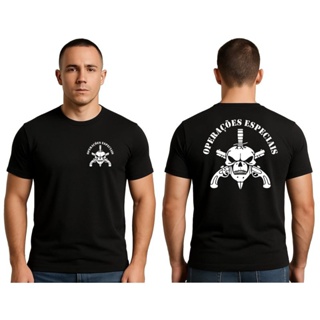 Camiseta Dry Fit Operações Especiais Caveira Camisa Masculina Segurança Militar Cac em Oferta na Shopee