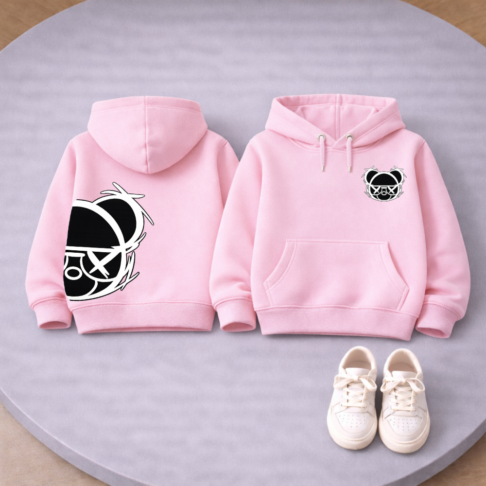 Moletom Infantil Feminino Urso Canguru Com Capuz Conforto e Estilo Infanto Juvenil Meninas