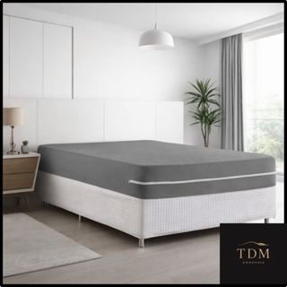 Capa de Colchão em Malha 100% Algodão com Zíper - Alta Qualidade - SOLTEIRO - CASAL - QUEEN em Oferta na Shopee