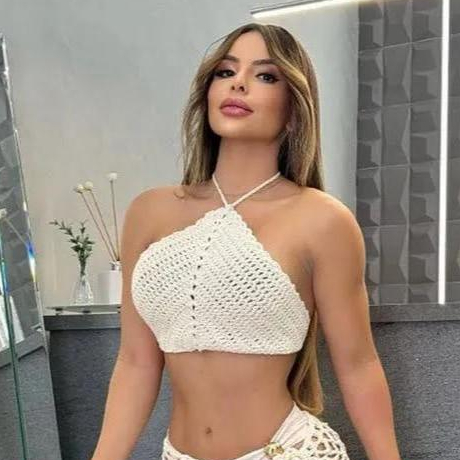 Cropped Triângulo Verão Crochê Feminino Delicado Lançamento