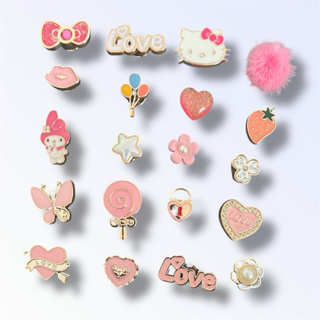 Kit pins para babuche hello rosa pompom laço estrela. em Oferta na Shopee