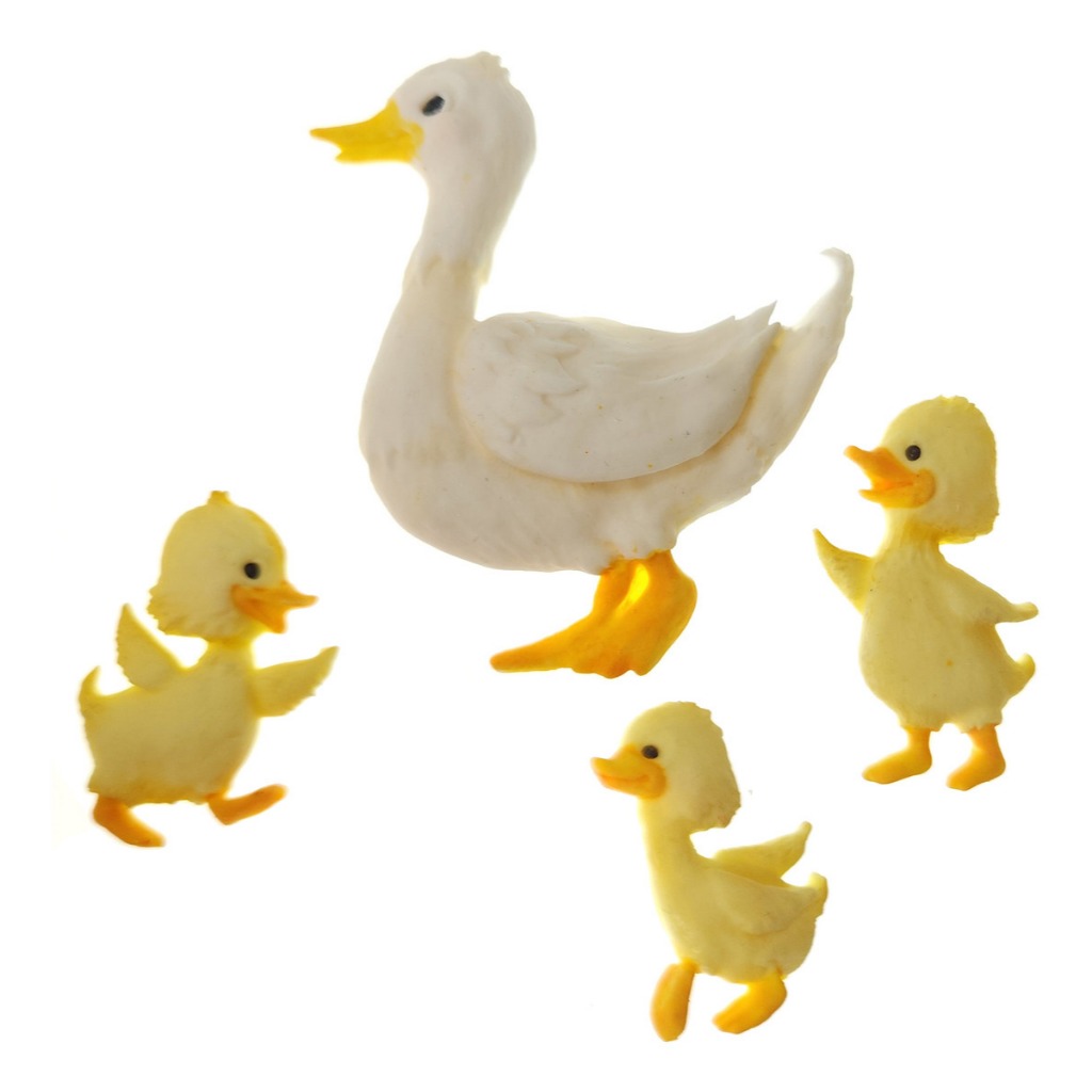 Molde Silicone Patinhos Patos Fazendinha Pata Confeitaria Resina Branco