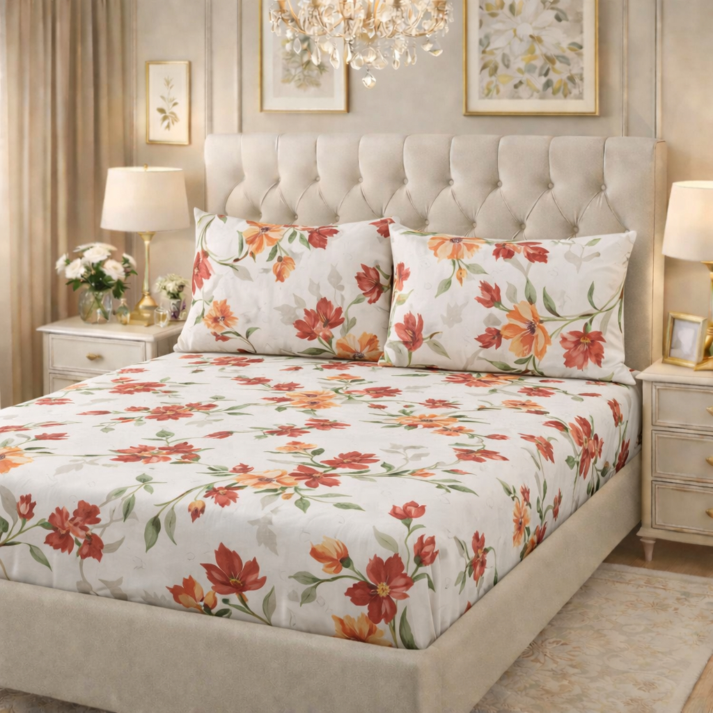 Jogo de Lençol FORRO DE CAMA  400 Fios 03 Peças SUPER MACIO  Para Cama  SOLTEIRO/Casal/ Queen e King Estampado