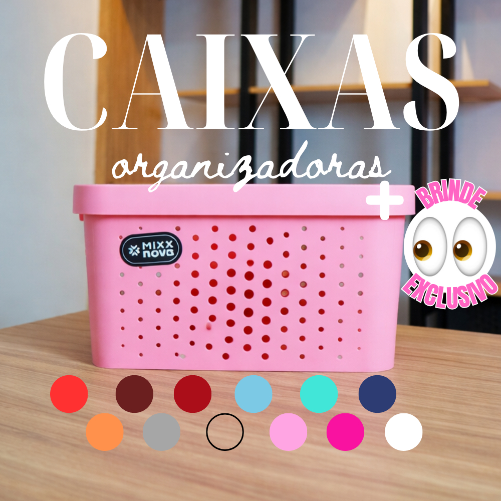 Caixa Organizadora Multiuso 2,6 L 6 L 11 L 17 L Com Tampa Cesto Organizador Plástico Resistente em Oferta na Shopee