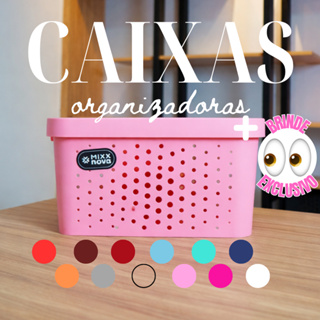 Caixa Organizadora Multiuso 2,6 L 6 L 11 L 17 L Com Tampa Cesto Organizador Plástico Resistente em Oferta na Shopee