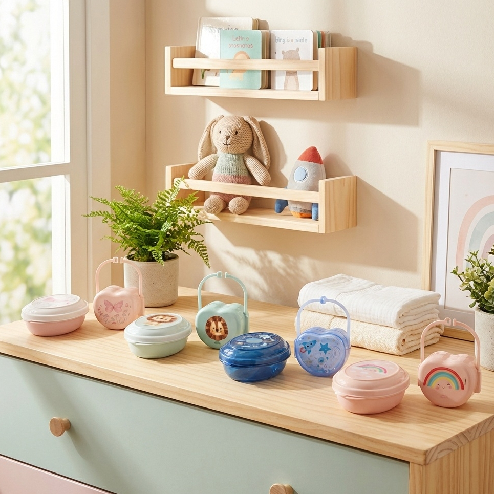 Kit 2 Peças Porta Chupeta e Saboneteira Para Bebê Infantil Plastico em Oferta na Shopee