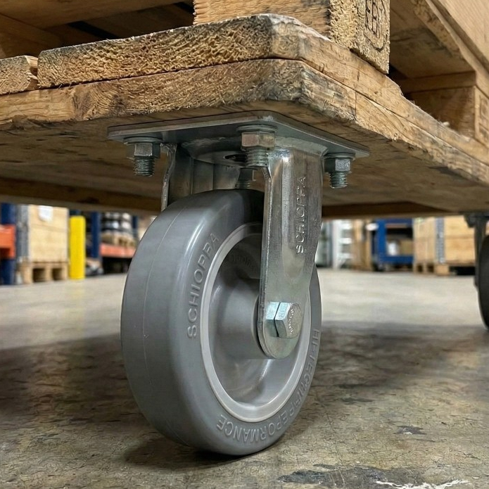 Rodízio Fixo 2 Polegadas Schioppa FLAP210BP Rodinha Para Vaso Móveis E Carrinho 30kg Silenciosa Não Risca Chão Placa