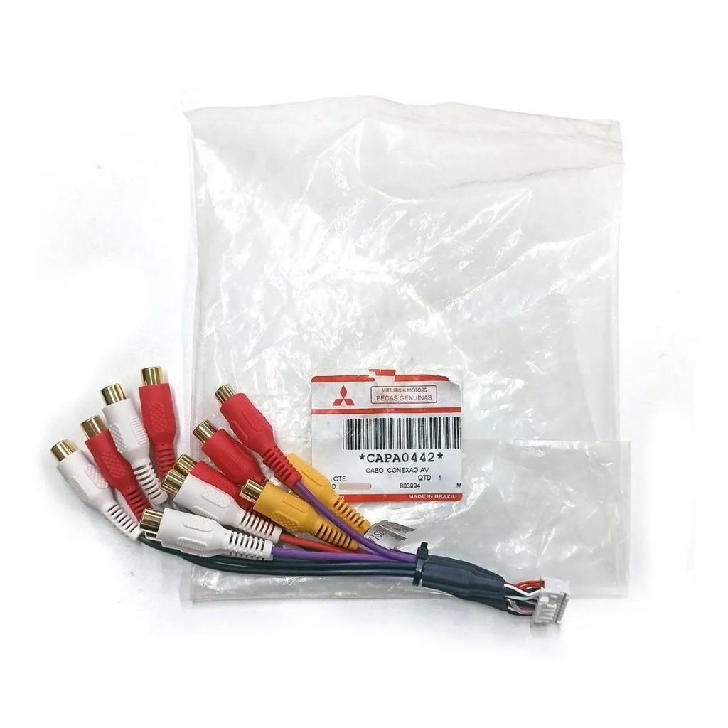 Chicote de Video Clarion DVD VX709 Fit 20 vias Original Linha Mitsubishi CAPA0442