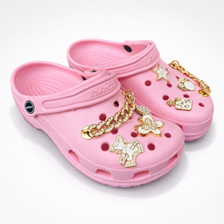 Sandália Babuche Feminina com Pingentes e Corrente Clog Confortável Antiderrapante Anatômica Casual em Oferta na Shopee