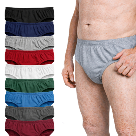 Cueca Slip do vovo Senhor,  Idoso, Elástico Embutido 100% Algodão  kit 3,6,9,12 Confortavel Plus Size Boa Barato em Oferta na Shopee