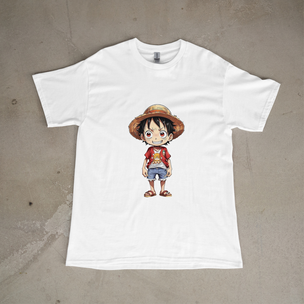 Camiseta One Piece - Luffy Estampa Chibi Exclusiva Premium Várias Cores