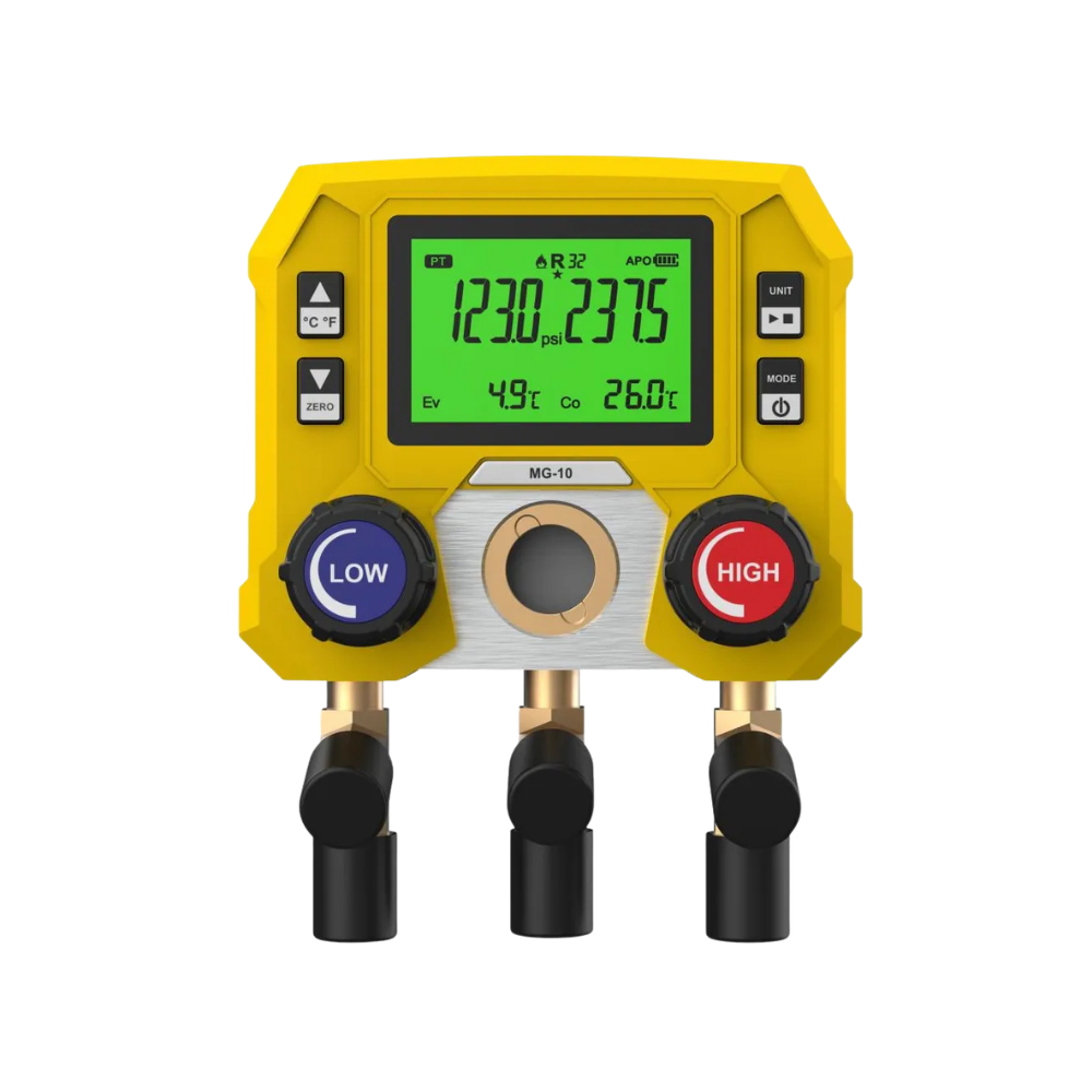 Manifold Digital com Vacuômetro sem Mangueiras Refrigeração e Ar Condicionado Split