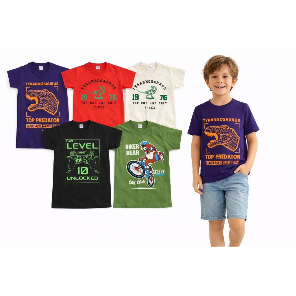 Kit sortido 3 Camisetas Infantil Masculino - Camisa de Menino - kit menino