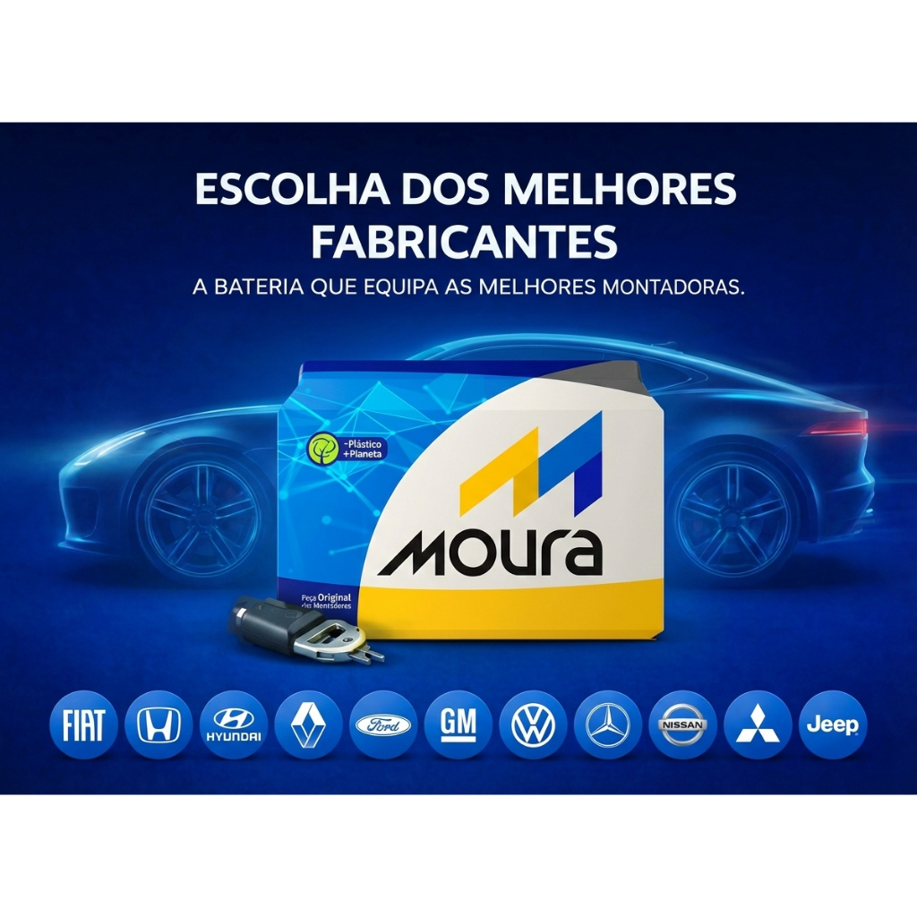 Bateria Moura M60AD 60Ah Original Civic Lancer TR4 I30 ASX Aircross