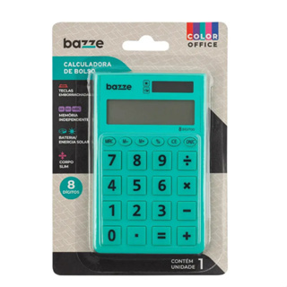 Calculadora de Bolso - 8 Dígitos - Bazze - ESCOLHA A SUA COR em Oferta na Shopee