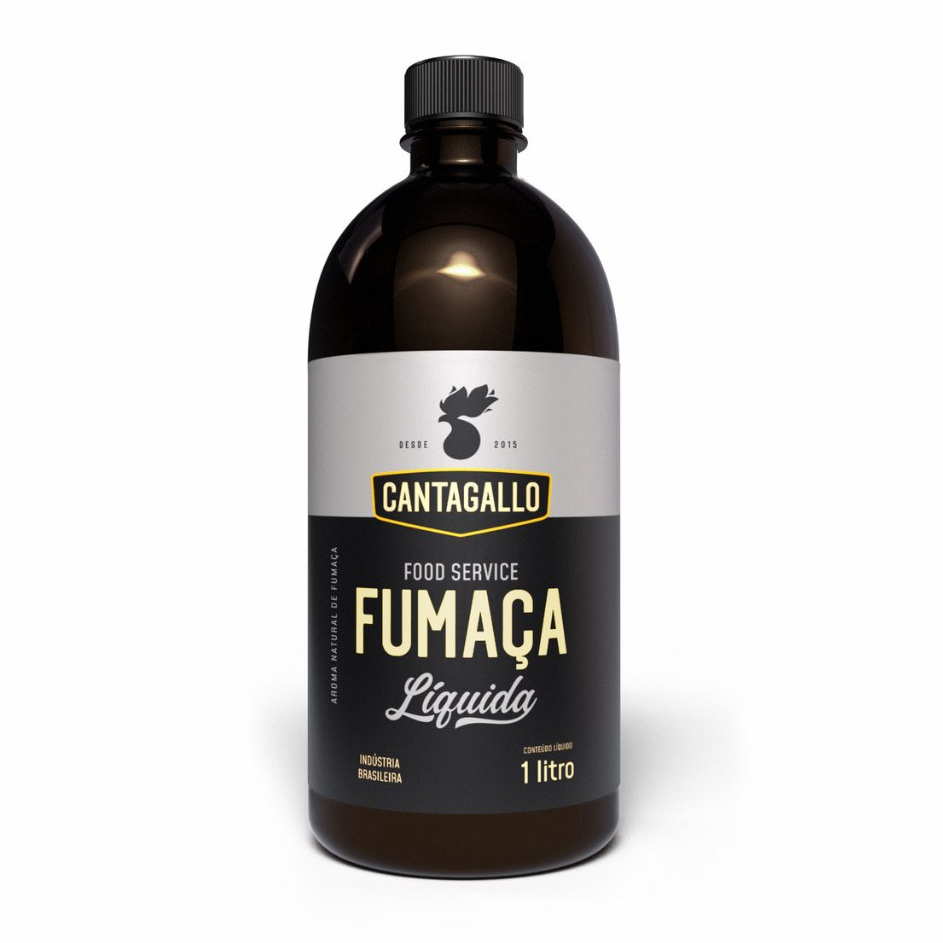 Fumaça Líquida CantaGallo 1L Extrato Concentrado Defumada Linha Profissional Ideal Para Churrasco