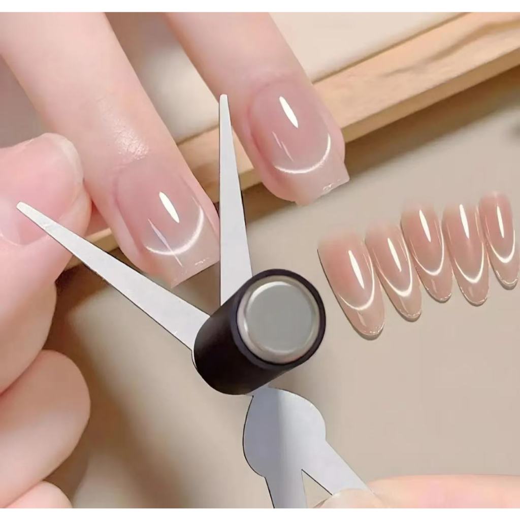 Conjunto De Esmalte Em Gel Magnético 3D Olho De Gato Dupla Ponta Para Nail Art, Formato Francês ORV-382 em Oferta na Shopee