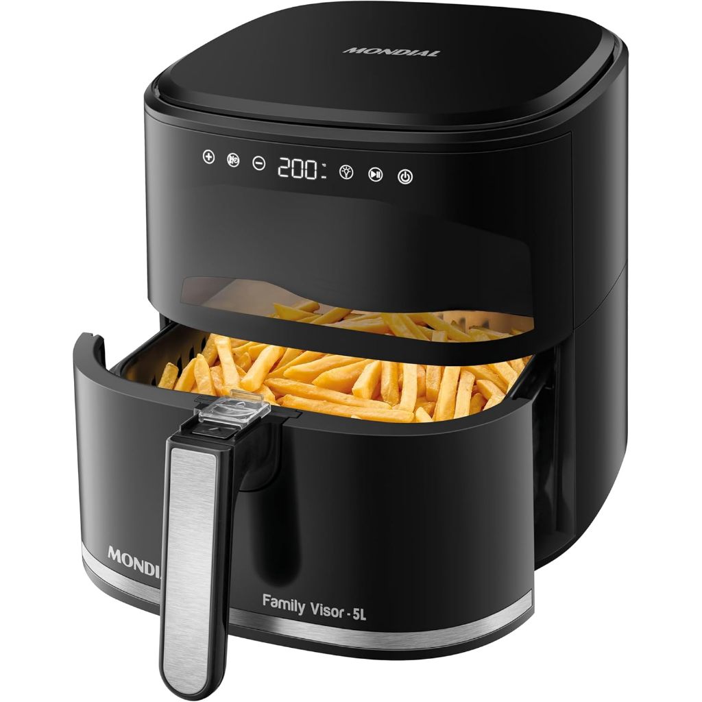 Fritadeira Sem Óleo Air Fryer Digital 5l Mondial Preto AF-50-DV 127v