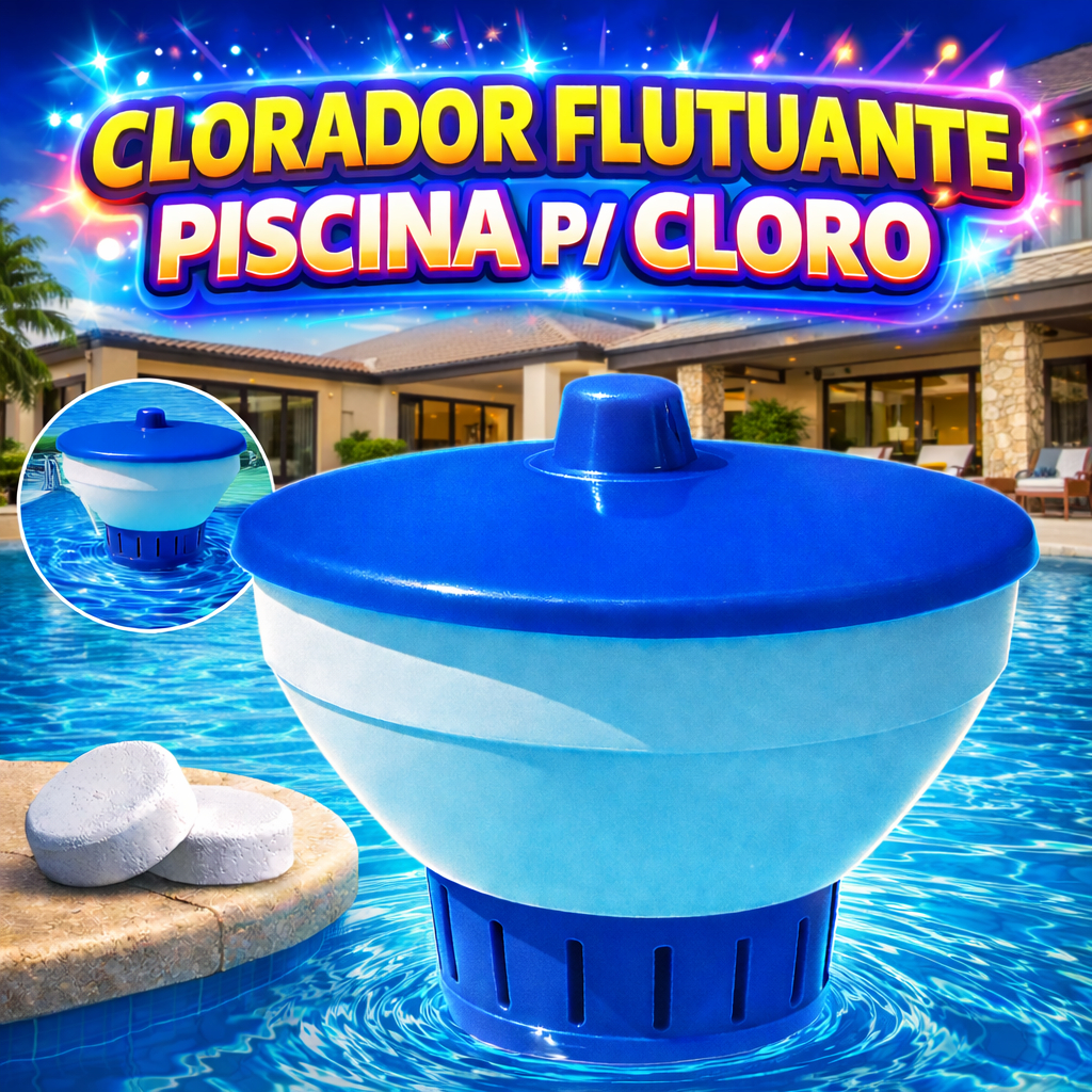Clorador Flutuante Pastilha Cloro Piscina Durável Resistente Limpeza Manutenção Alta Qualidade em Oferta na Shopee