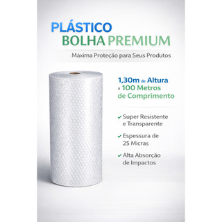 Plástico Bolha 1,30 x100 Metros Para Mudança Ecommerce Saco Bolha 100metros no Rolo
