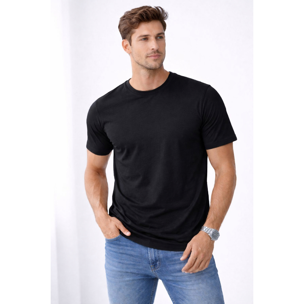 camisa 100% algodao gola redonda modelo slin estilo e conforto varias cores e tamanhos
