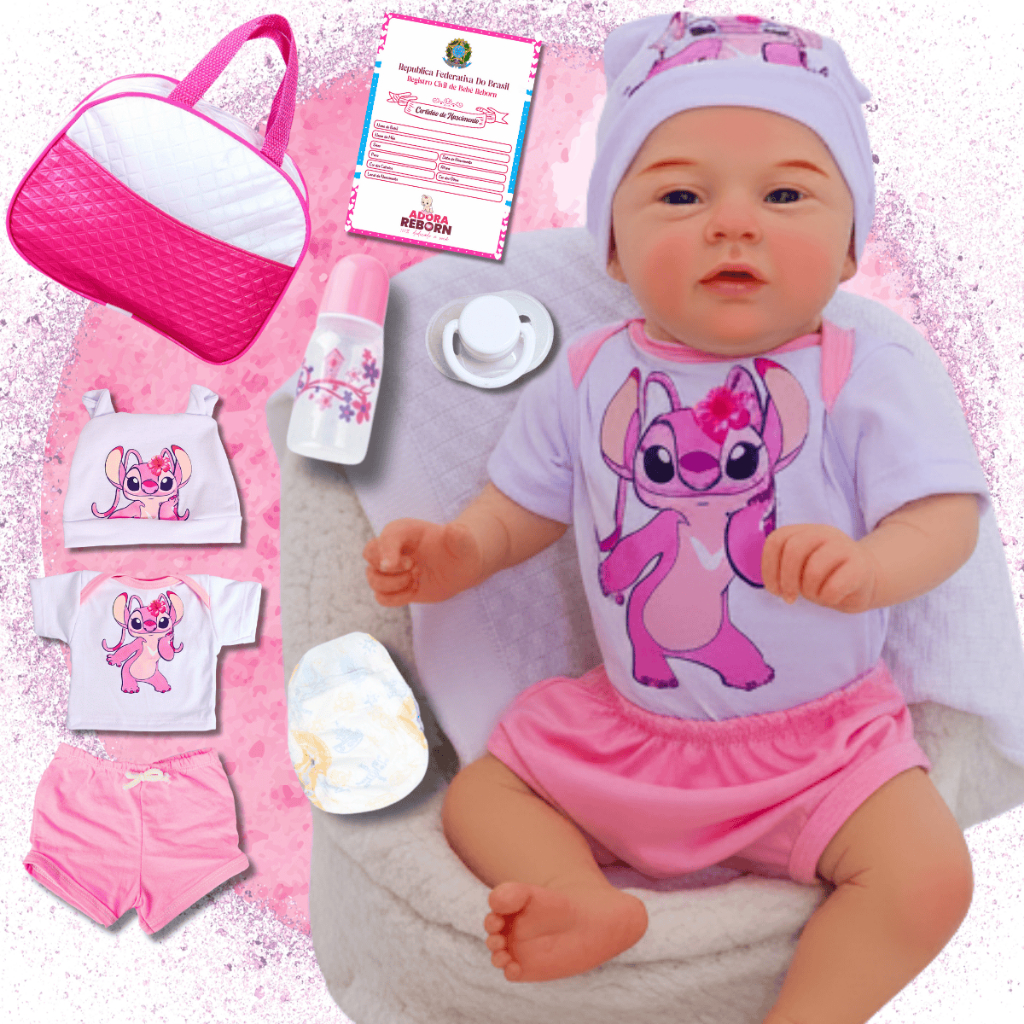 Bebê Reborn Boneca Menina Realista Angel Original Corpinho Em Silicone Com Bolsa Maternidade em Oferta na Shopee