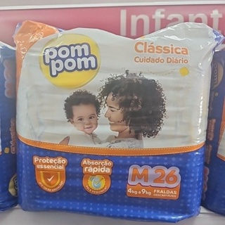 Fralda Pom pom Clássica em Oferta na Shopee