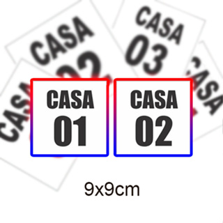 1 Unidades Placas Casa 1 A 10 5x5 1mm Para Residencias Condominios Entradas e Portoes em Oferta na Shopee