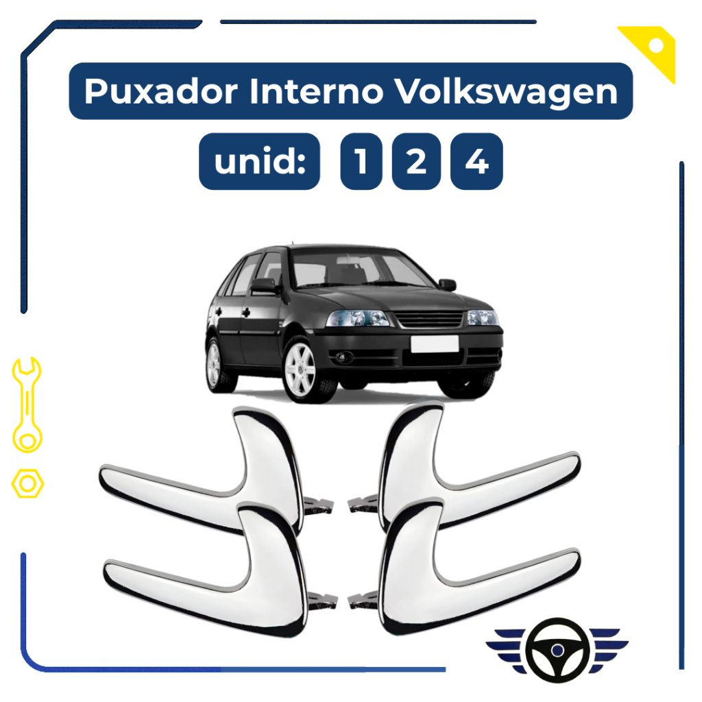 Jogo Maçaneta Interna VW Cromada Gol Puxador Gatilho Porta Veicular Reposição Automotiva em Oferta na Shopee