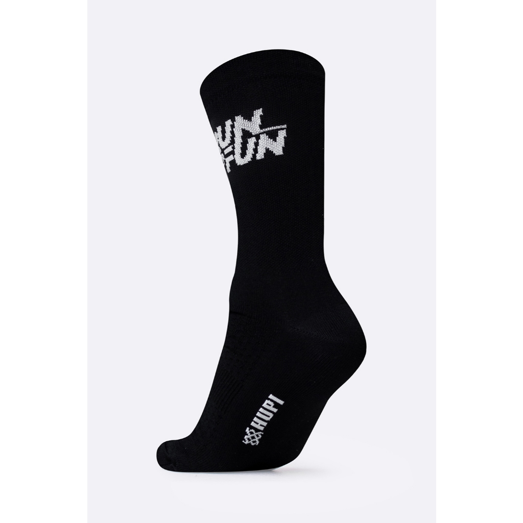 Meia Corrida HUPI Run For Fun Cano Médio 36-42 Preto em Oferta na Shopee