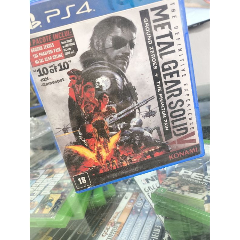 Jogo para PS4 Usado The Definitive experience Metal Gear Solid V Ground Zeroes + Phantom Pain Mídia Física