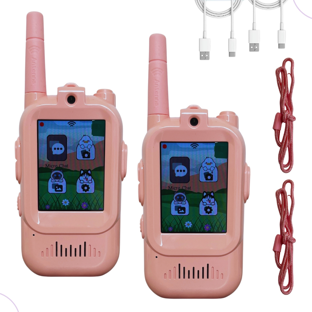 Walkie Talkie Infantil Gostey Radio Comunicador Com Camera E Video até 80 Metros em Oferta na Shopee