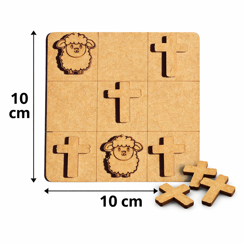 Jogo da velha ovelha Páscoa kit com 10 unidades