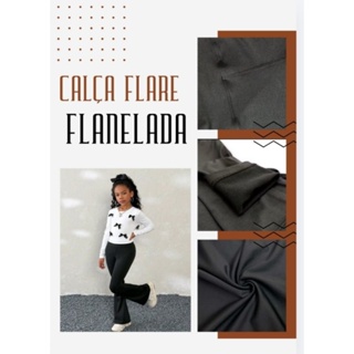 Calça legging FLARE SUPLEX FELPADO infantil em Oferta na Shopee