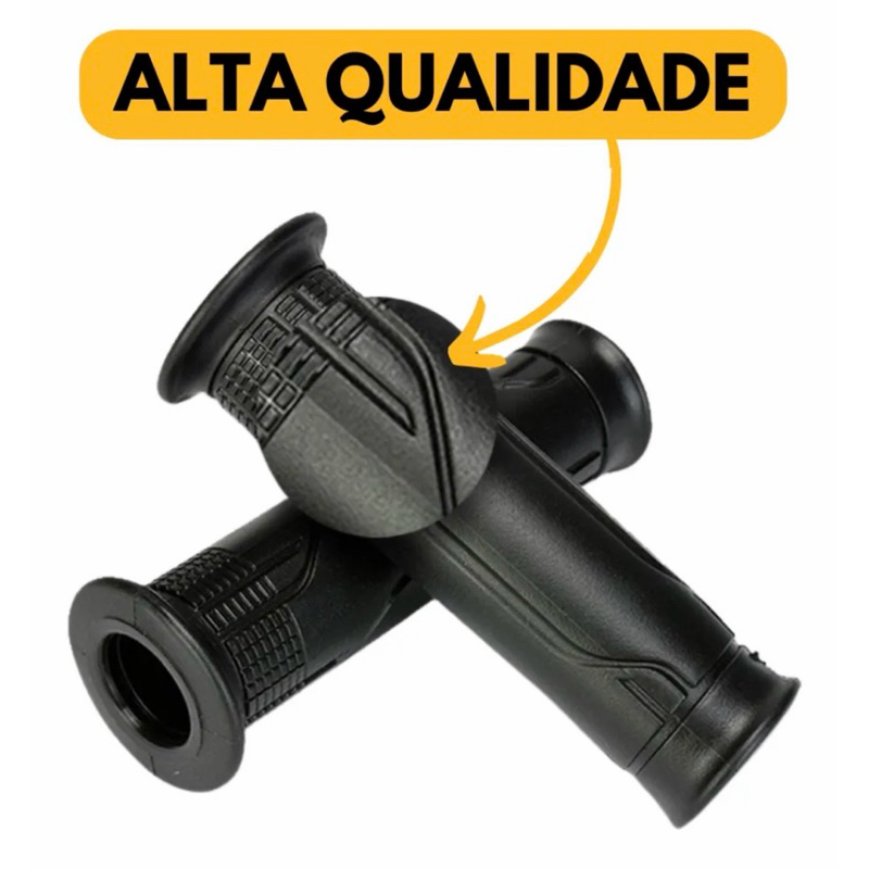 Manopla de Guidão Universal Preta vazada – Conforto e Segurança