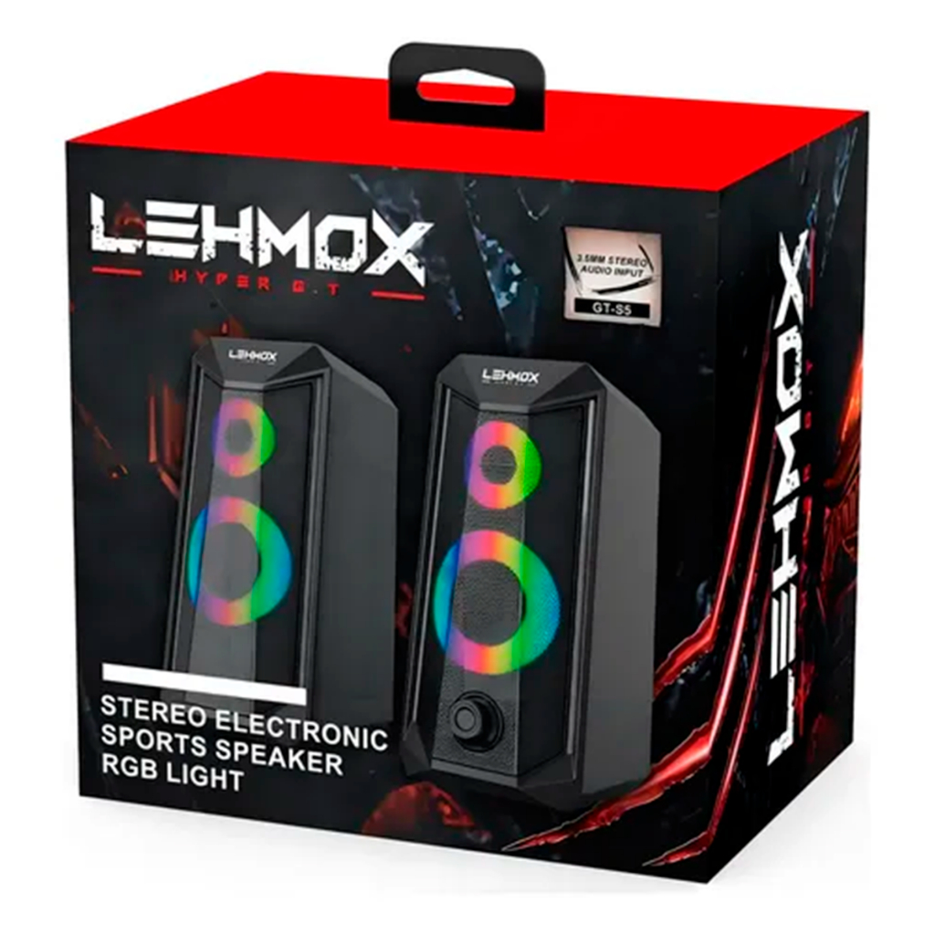 Caixa De Som Gamer Led Rgb P2 Usb Para Pc