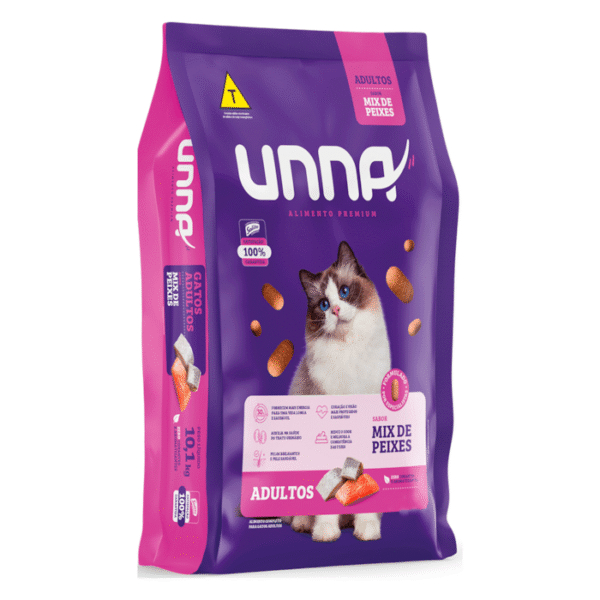 Ração Unna Mix de Peixe Para Gatos Adultos 10.1 kg (Max 1 Pct. por pedido)