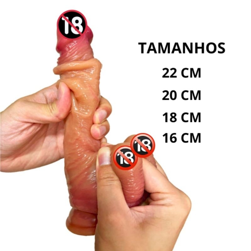 Pênis Consolo Dildo Realista de Silicone Líquido Macio com Ventosa e Pele serve Cinta Peniana em Oferta na Shopee